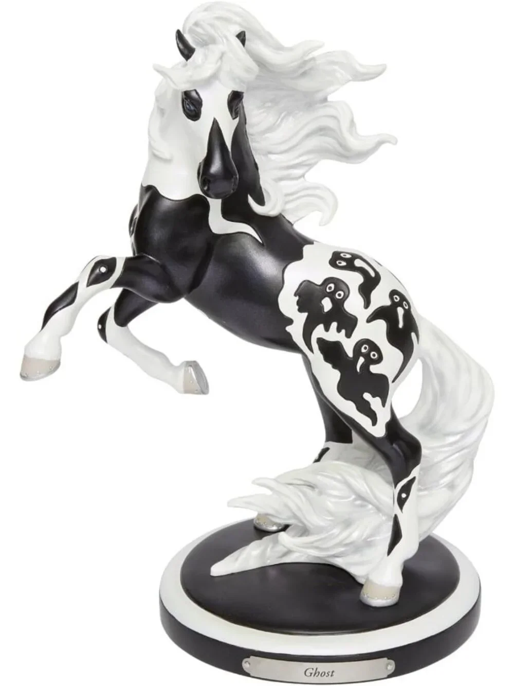 Hand-Painted Halloween Ghost Horse Figurine - 10.3